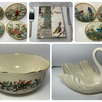 Lenox Collection Inc Plates, Bowl, Swan 