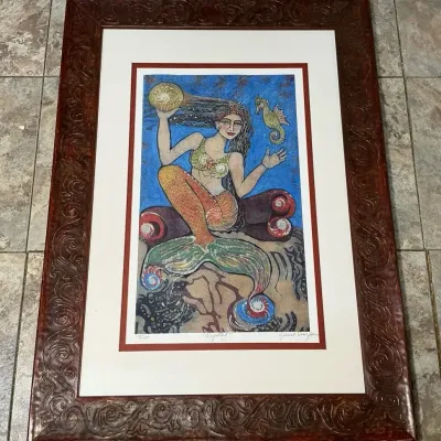 Janet Searfoss “Crystal” Signed & Numbered Mermaid Print (20.5 x 28.5)
