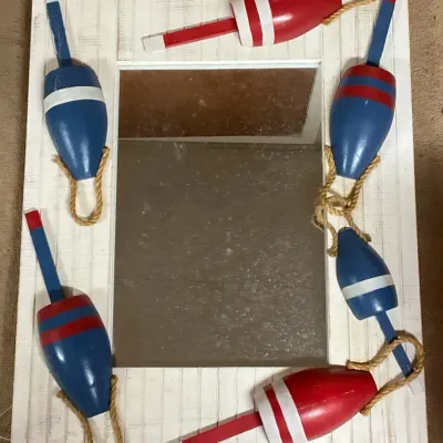 Nautical Themed Mirror (30” H X 24” W X 1” D)