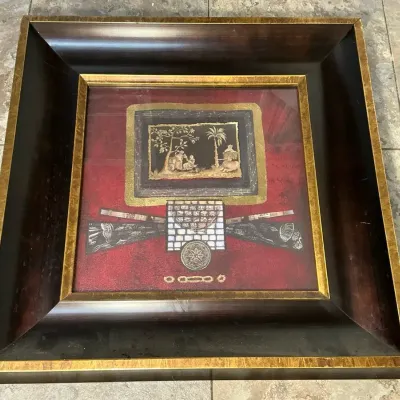 Marie Frederique Mixed Media Art (21.5 x 21.5) (B107)