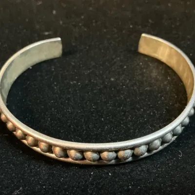 Sterling Silver Ball Cuff Bracelet (15 Grams)