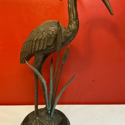 SPI Gallery Bronze Heron (21.5 Inch)