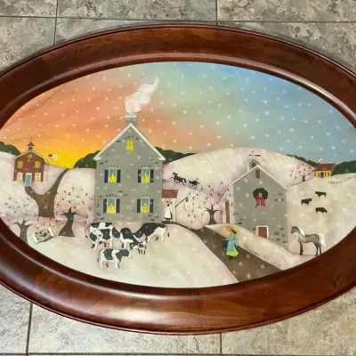 Barbara A. Palmer Contemporary American Folk Art Painting (32 x 22)
