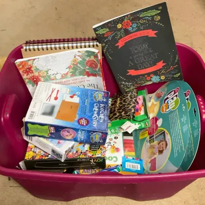 Kids Activities Including Coloring Books, Foam, Clay, And More