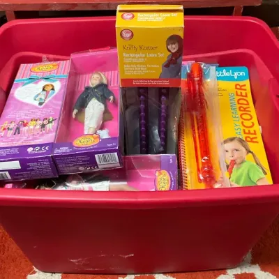 Assorted Toys Including Play Mobile, Lilly Rose, Melissa & Doug, And More