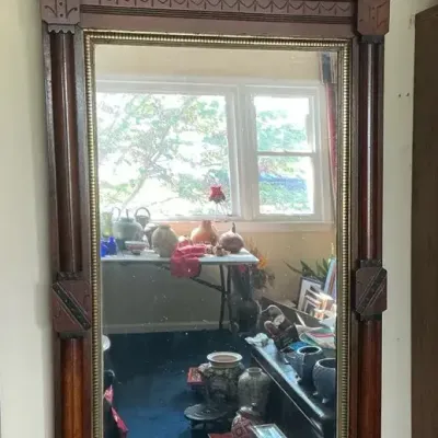 Antique Eastlake Wall Mirror 52.5"h x 26"w