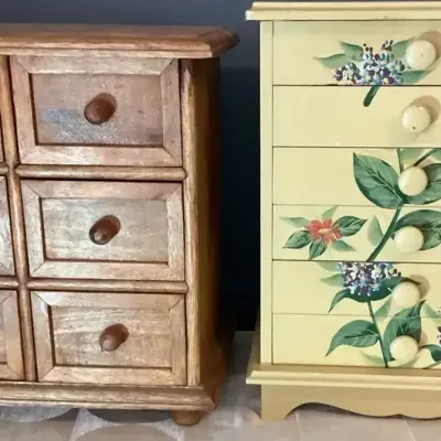 Two Wood Jewelry Boxes