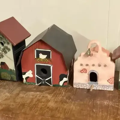 Decorative Wooden Houses Including Bird Houses