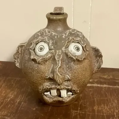 Folk Pottery Face Jug