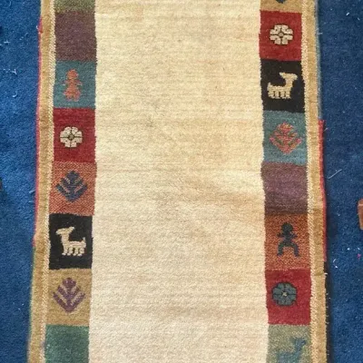 Gabbeh Persian Wool Rug 2'2" x 4' Made in Romania