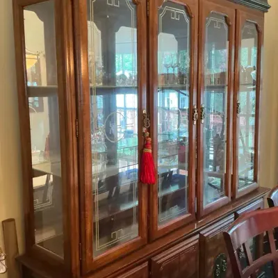 Asian Inspired Large Breakfront Cabinet 69x16x81 