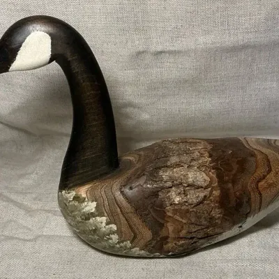 Chris Boone Carved Wood Canada Goose Decorative Decoy