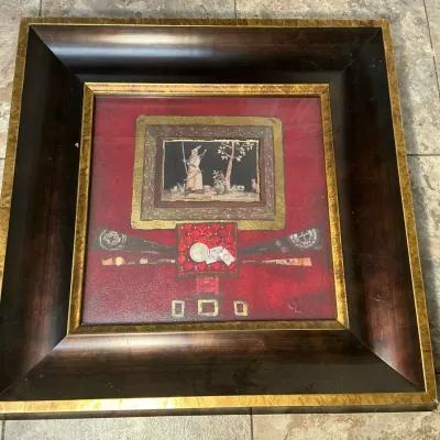 Marie Frederique Mixed Media Art (21.5 x 21.5) (B106)