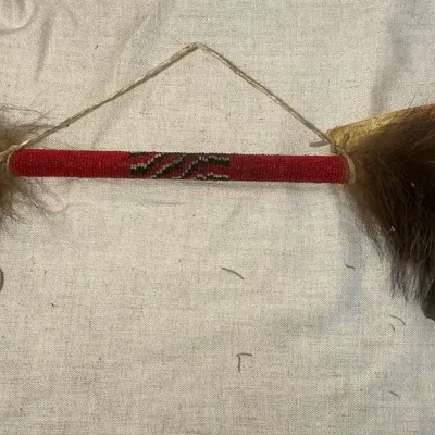 Stoney Mountain Bears Paw Band Medicine Rattle