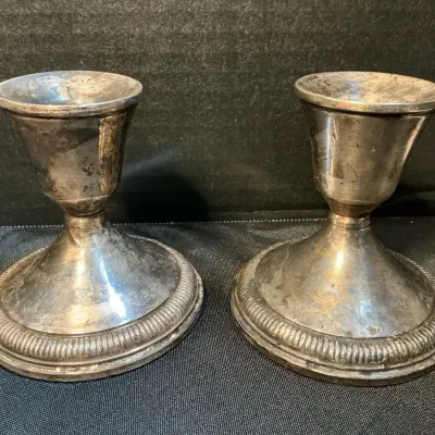 Weighted Sterling Candle Sticks (3.5 Inch)