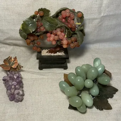 Semiprecious Gemstone Grapes & Tree