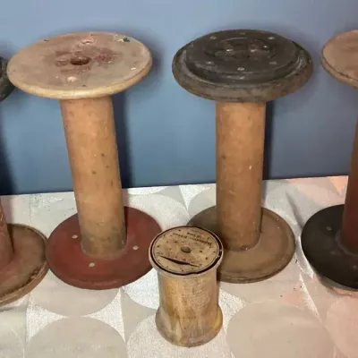 Vintage Primitive Sewing Spools