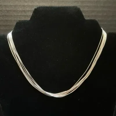 Liquid Silver Necklace (16 Inch) (8.31 Grams)