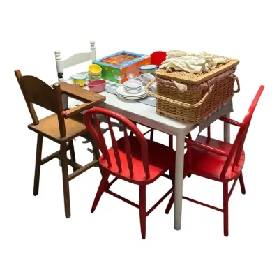 Children’s Table And Chairs With A High Chair And 