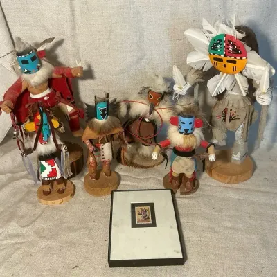 Native American Kachina Statues incl. Signed