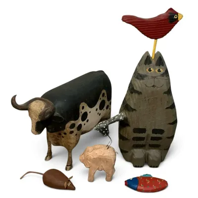 Hand Crafted Animal Wooden Art