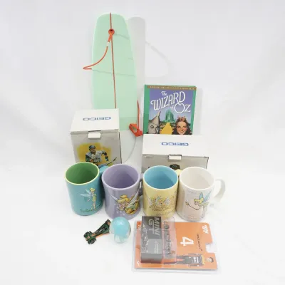 10 Assorted Collectibles - Disney Tinker Bell Mugs, Hot Wheels And More