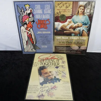 3 Framed Theatre Cards - Jerry's Girls, Frankie & Johnny, Putting It Together