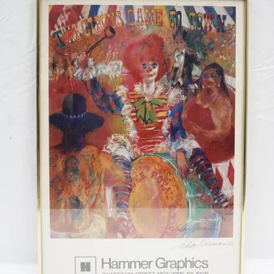 LeRoy Neiman "When The Circus Came To Town" Hand Signed Poster, 1981