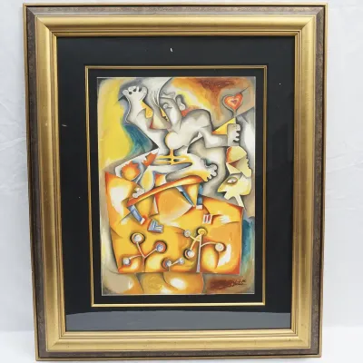 Alexandra Nechita "Faces of Happiness" 2005, Hand Embellished Lithograph, 8 of 12
