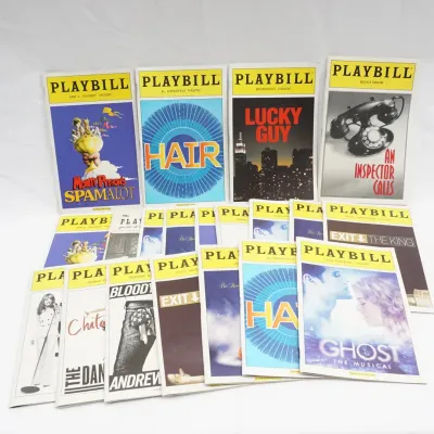 20 Broadway Playbills And Theatre Magazines - Spamalot, Hair, Ghost