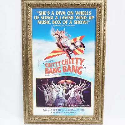 Framed Poster - 2005 Broadway "Chitty Chitty Bang Bang", Glass Broken