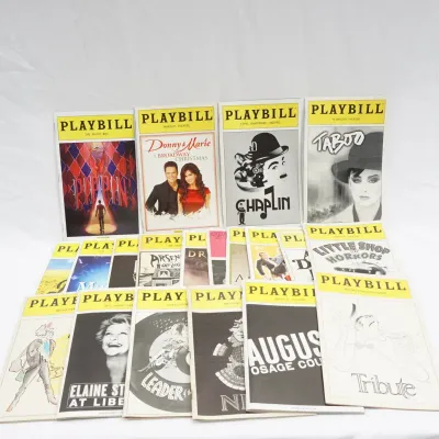 20 Playbills - Pippin, Chaplin, Taboo, Matilda, August: Osage County