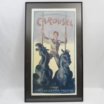 Framed Poster - 1994 Broadway Revival Of "Carousel", Glass Broken