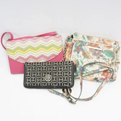 6 Bags And Wallets - Tommy Hilfiger, Steve Madden And Floral Prints
