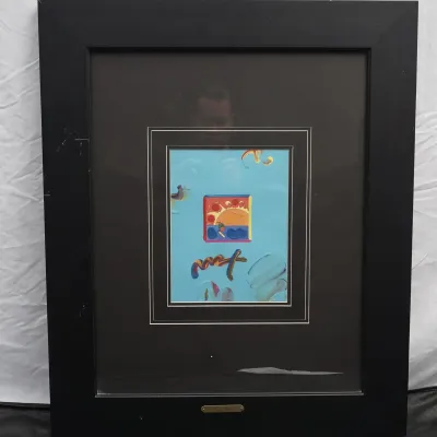 Peter Max "Sunset Sailing" Hand-Embellished Acrylic On Paper