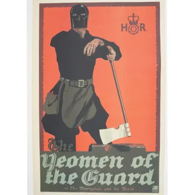 D'Oyly Carte "The Yeomen Of The Guard" Stone Lithograph Poster On Linen