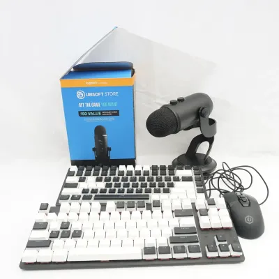 Blue Yeti Microphone With Box, 2 HyperX Mechanical Keyboards And Mouse