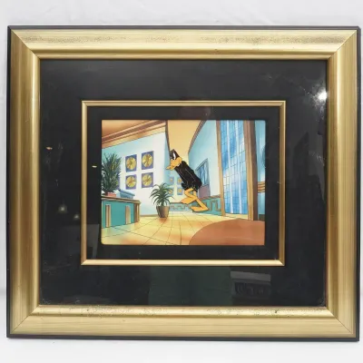 Framed Daffy Duck Animation Cel, "Daffy Duck's Quackbusters" (1988), with 2007 Certificate