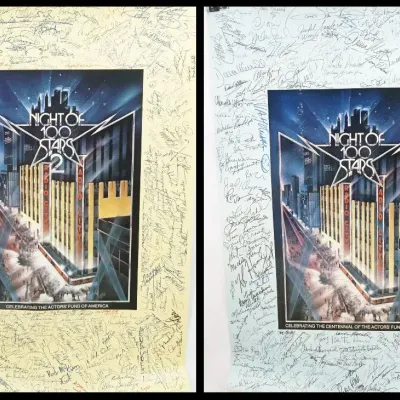 2 Signed "Night Of 100 Stars" Posters - Actors Fund Centennial
