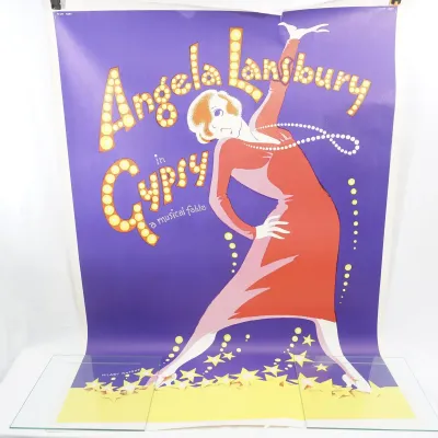 Vintage Billboard-Size Poster - 1970s "Gypsy: A Musical Fable" Starring Angela Lansbury