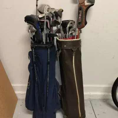 2 Golf Bags, 35 Clubs - Ping, Titleist, TaylorMade, Callaway, Odyssey