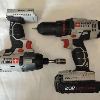 PORTER CABLE Cordless Tool Combination Kit: 2 Tools, Drill/Impact Driver, 20 V DC Volt, 20V MAX*