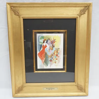 Itzchak Tarkay Original Mixed Media, Signed, with Certificate of Authenticity