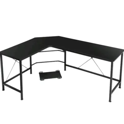 Teraves REDBUD-BK Modern L-Shaped Corner Computer Desk, New In Box