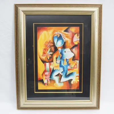 Alexandra Nechita "Portrait of a Disc Jockey" 2005, Hand Painted Lithograph, Edition of 56