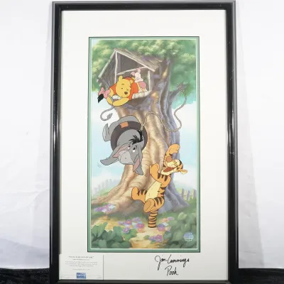 Disney "Swing Time With Eeyore" 1999 Sericel, Signed By Jim Cummings