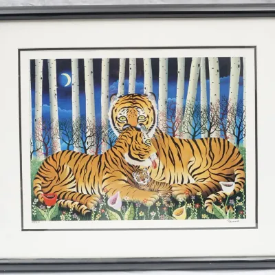 Branko Paradis "Tiger Family" Signed Print, Edition Of 375