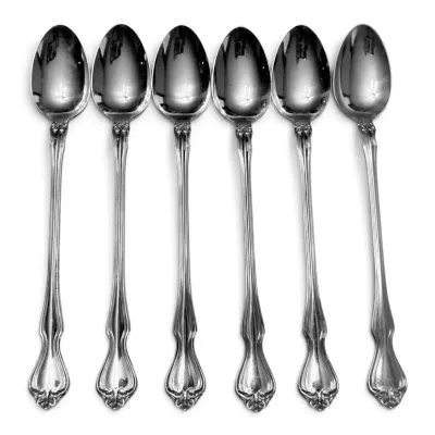 Westmorland Sterling Silver 7” Iced Tea Spoons, George & Martha Washington Pattern (174g Total)