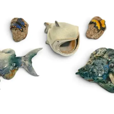 Art Pottery Fish, Butterfly Wall Pockets & More