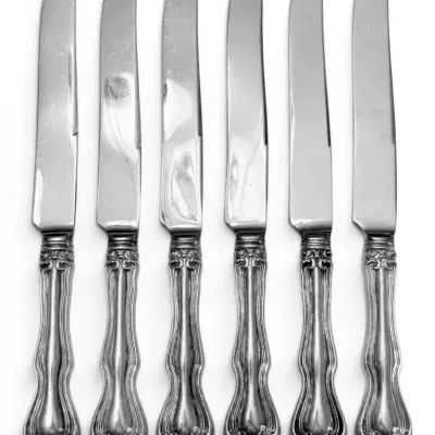 Westmorland Sterling Silver Handled Knives, George & Martha Washington Pattern (389g Total)